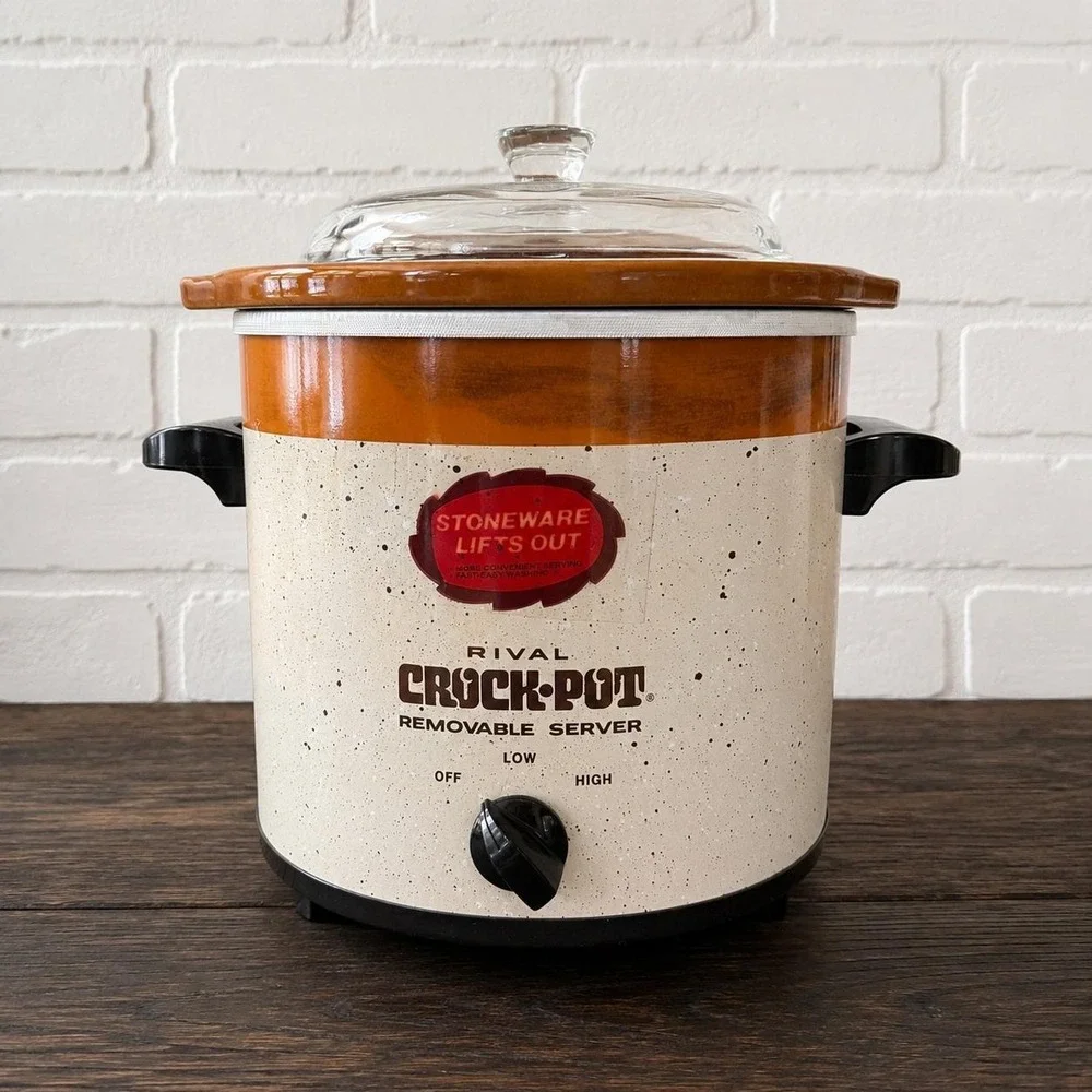 Vintage Rival Crock-Pot 3150 Stoneware Slow Cooker w/ Box, Cookbook & Manual Set
